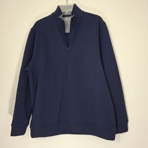 Club Room Men's Navy Half-Zip Sweater, Size Large